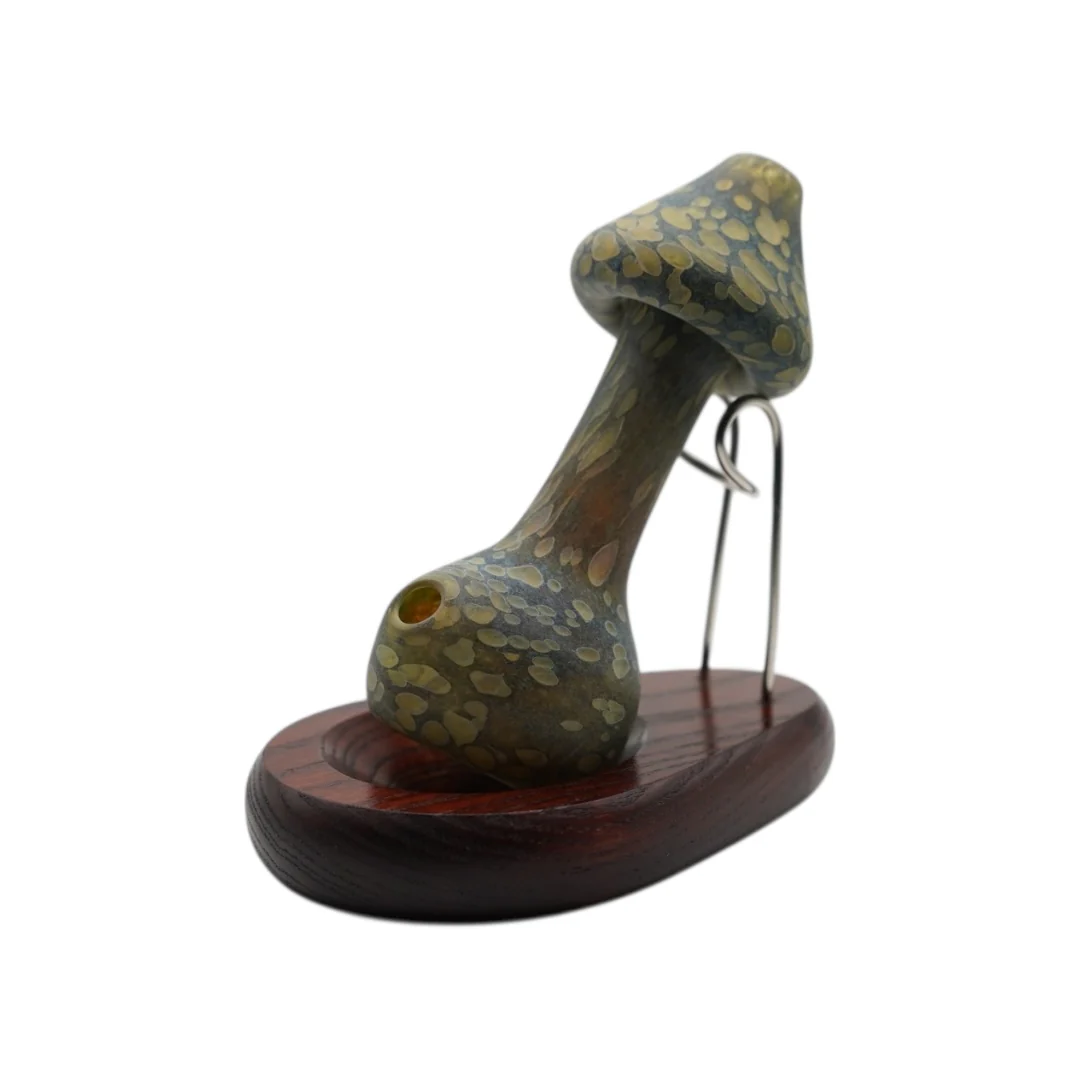 Stone Tech Glass Mushroom Hand Pipe - Image 2