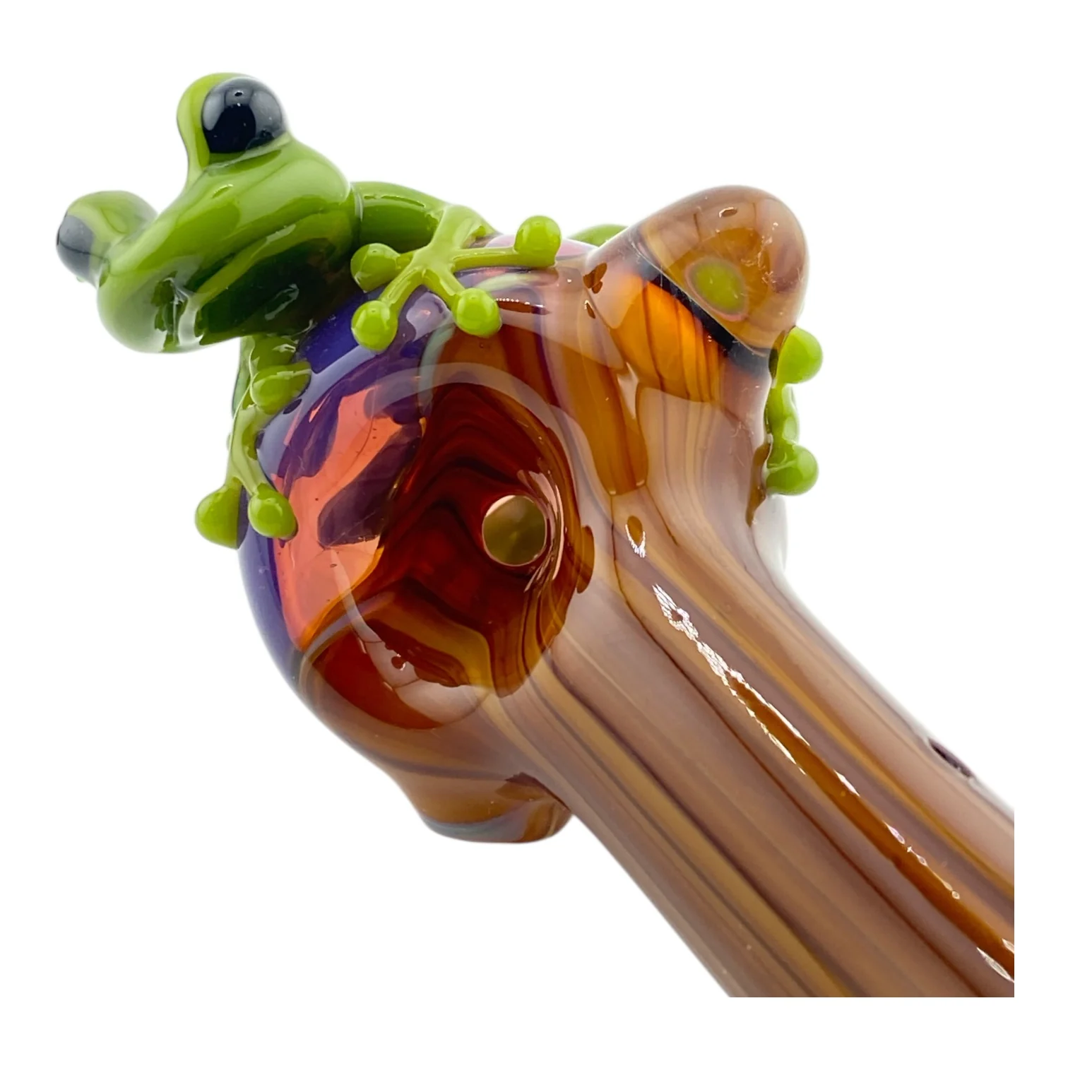 Stoney Chicken Woodgrain Frog Hand Pipe - Image 3