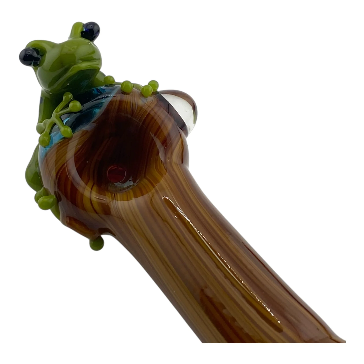 Stoney Chicken Woodgrain Frog Hand Pipe - Image 3