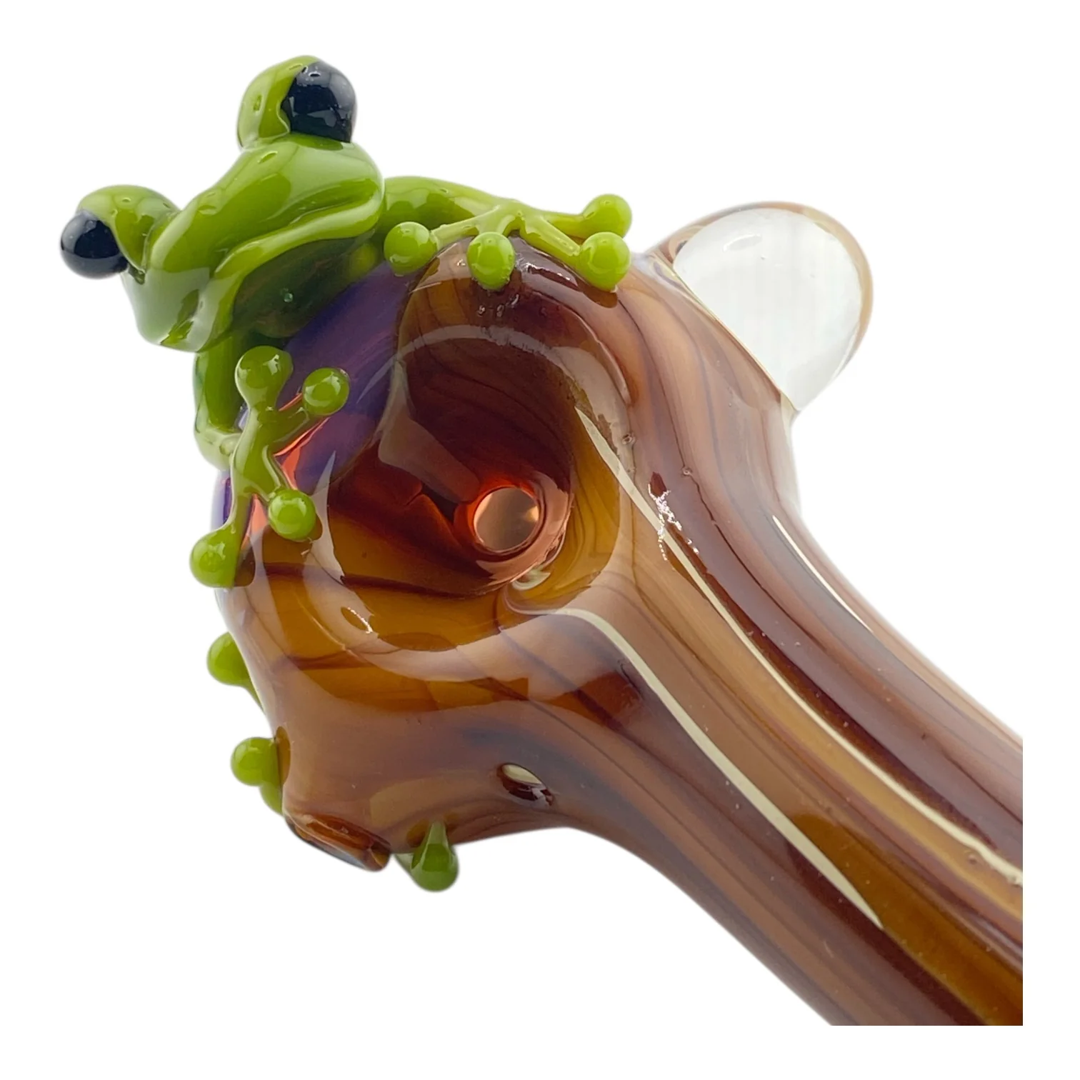 Stoney Chicken Woodgrain Frog Hand Pipe - Image 3