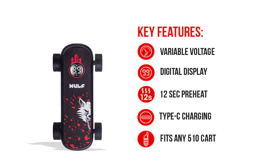 Wulf Deck 510 Variable Voltage Battery - Image 12