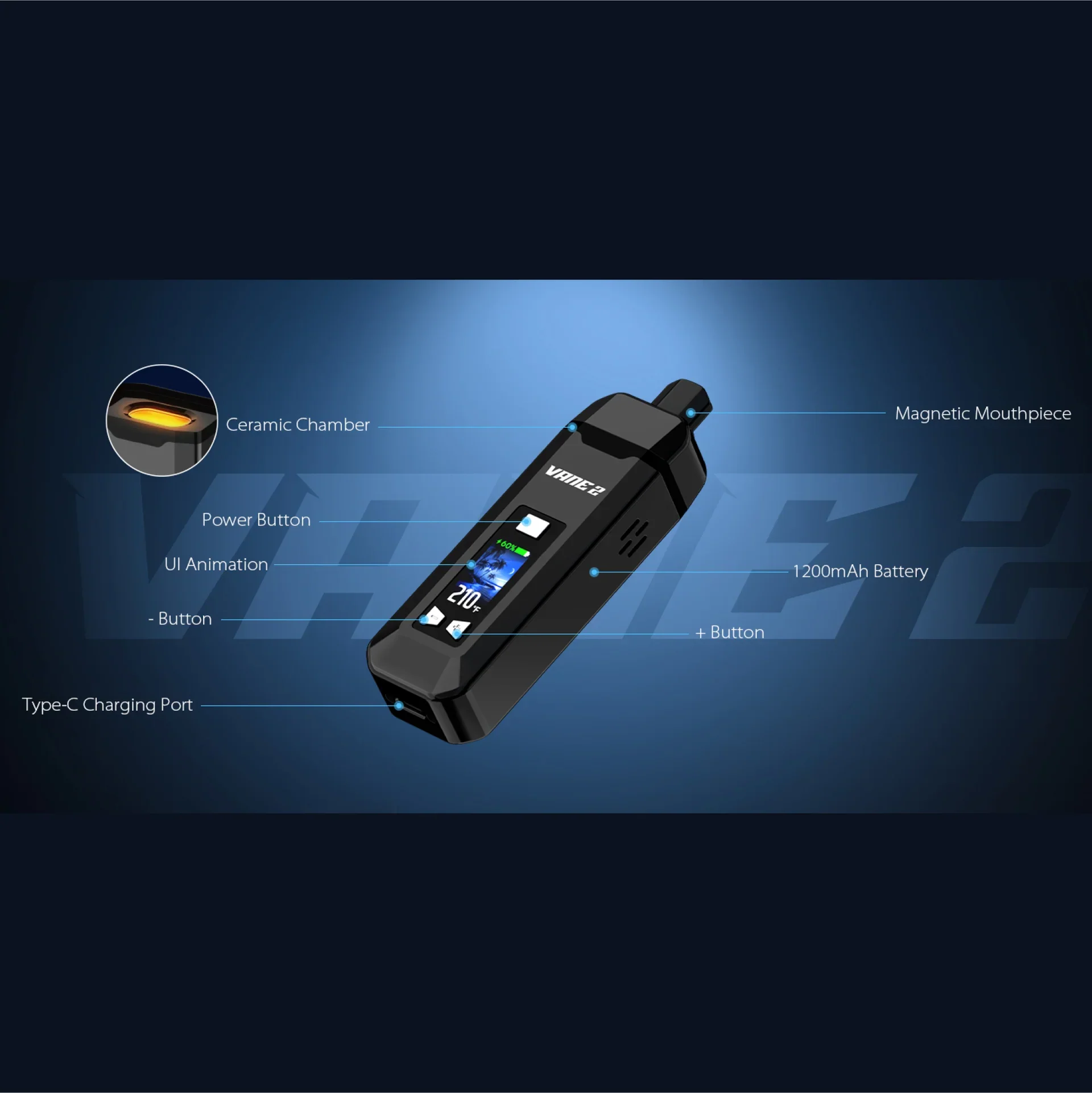 Yocan Vane 2 Portable Dry Herb Vaporizer - Image 2
